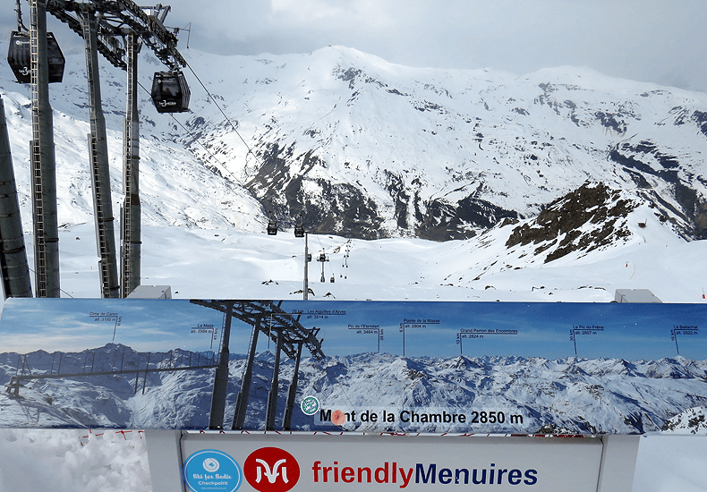 In skigebied Les Menuires kun je tot 2850 meter hoogte skiën. ©  Wintersportfrankrijkgids.nl