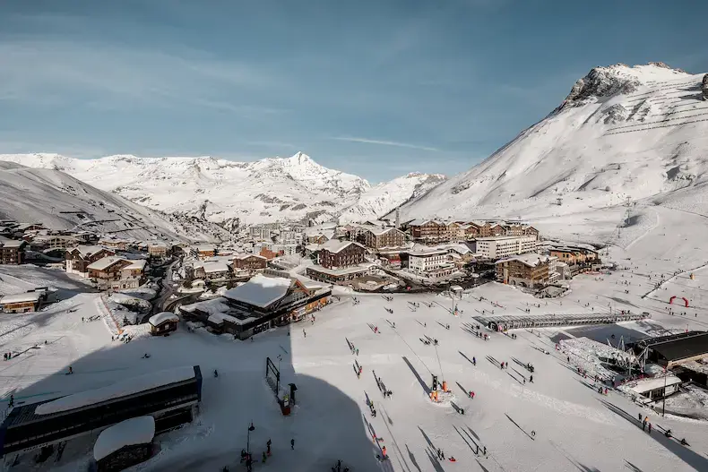 Tignes 2100 is een hooggelegen sneeuwzeker skigebied, waar het ook behoorlijk druk kan zijn. © Andy Parant / Tignes